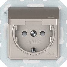 Розетка з заземленням та з кришкою VILMA RP16-003-02 SL250 без рамки