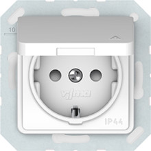 Розетка з заземленням та з кришкою VILMA RP16-003-02 SL250 без рамки