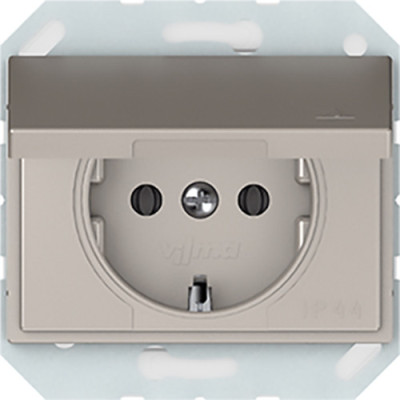 Розетка з заземленням та з кришкою VILMA RP16-003-02 XP500 без рамки