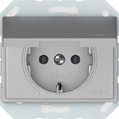 Розетка з заземленням та з кришкою VILMA RP16-003-02 XP500 без рамки